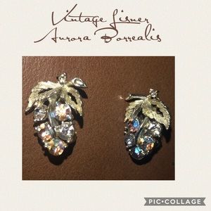 Lisner Aurora Borealis Clip on earrings